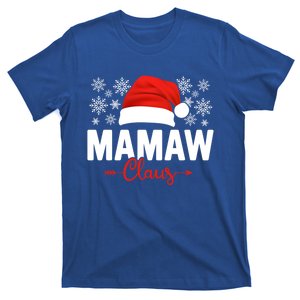 Mamaw Claus Xmas Light Funny Santa Hat Christmas Ugly Gift T-Shirt