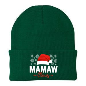 Mamaw Claus Xmas Light Funny Santa Hat Christmas Ugly Gift Knit Cap Winter Beanie