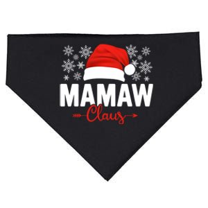 Mamaw Claus Xmas Light Funny Santa Hat Christmas Ugly Gift USA-Made Doggie Bandana