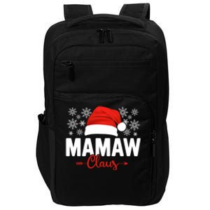 Mamaw Claus Xmas Light Funny Santa Hat Christmas Ugly Gift Impact Tech Backpack