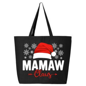 Mamaw Claus Xmas Light Funny Santa Hat Christmas Ugly Gift 25L Jumbo Tote