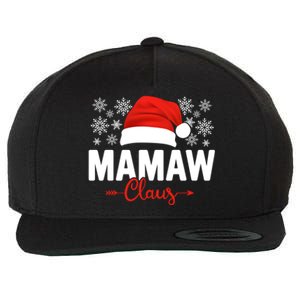 Mamaw Claus Xmas Light Funny Santa Hat Christmas Ugly Gift Wool Snapback Cap