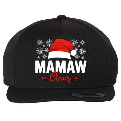 Mamaw Claus Xmas Light Funny Santa Hat Christmas Ugly Gift Wool Snapback Cap