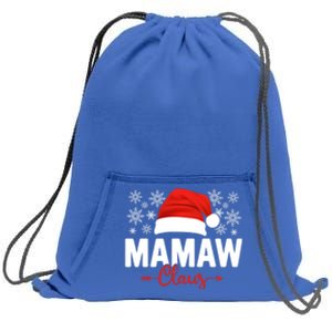 Mamaw Claus Xmas Light Funny Santa Hat Christmas Ugly Gift Sweatshirt Cinch Pack Bag