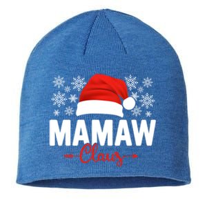 Mamaw Claus Xmas Light Funny Santa Hat Christmas Ugly Gift Sustainable Beanie