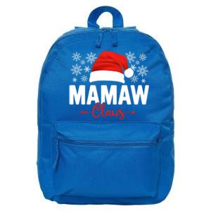 Mamaw Claus Xmas Light Funny Santa Hat Christmas Ugly Gift 16 in Basic Backpack