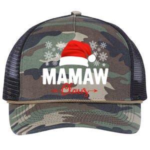 Mamaw Claus Xmas Light Funny Santa Hat Christmas Ugly Gift Retro Rope Trucker Hat Cap