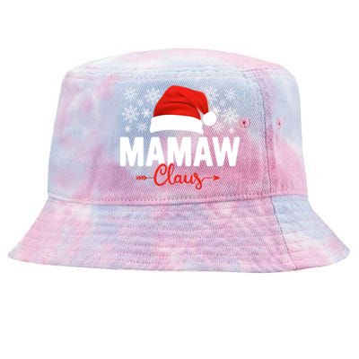 Mamaw Claus Xmas Light Funny Santa Hat Christmas Ugly Gift Tie-Dyed Bucket Hat