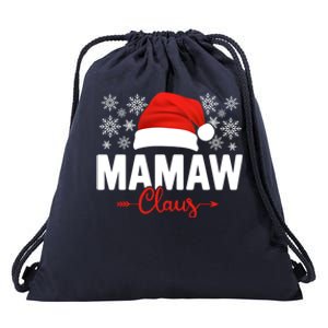 Mamaw Claus Xmas Light Funny Santa Hat Christmas Ugly Gift Drawstring Bag