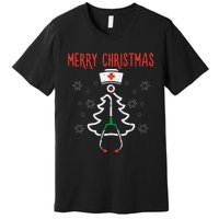 Merry Christmas Xmas Stethoscope Nurse Christmas Scrub Premium T-Shirt