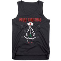 Merry Christmas Xmas Stethoscope Nurse Christmas Scrub Tank Top