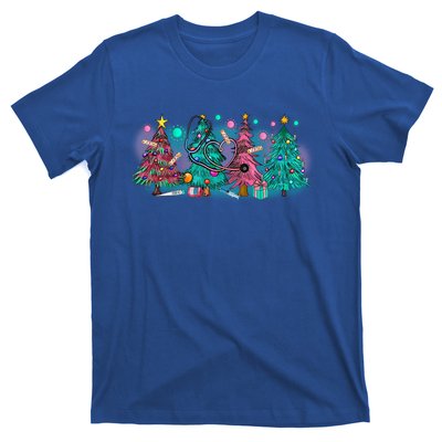 Merry Christmas Xmas Stethoscope Nurse Christmas Tree Scrubs Gift T-Shirt