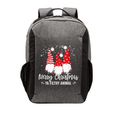 Merry Christmas Ya Filthy Animals Funny Christmas Gnome Vector Backpack