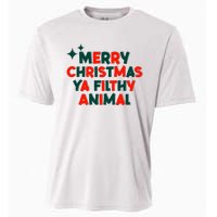 Merry Christmas Ya Filthy Animals Funny Christmas Cooling Performance Crew T-Shirt