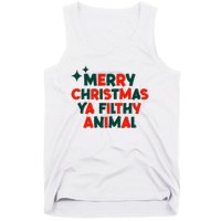 Merry Christmas Ya Filthy Animals Funny Christmas Tank Top