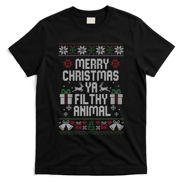 Merry Christmas Ya Filthy Animal Ugly T-Shirt