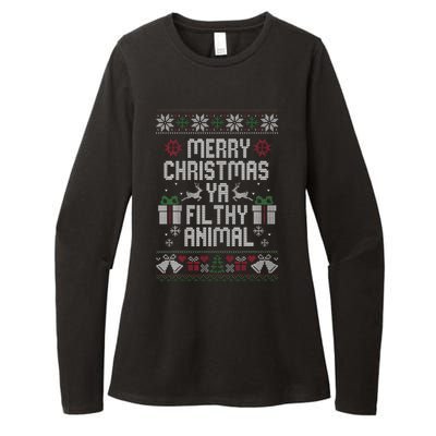 Merry Christmas Ya Filthy Animal Ugly Womens CVC Long Sleeve Shirt