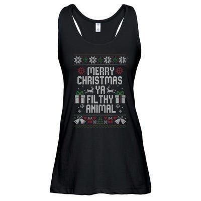 Merry Christmas Ya Filthy Animal Ugly Ladies Essential Flowy Tank