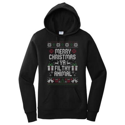 Merry Christmas Ya Filthy Animal Ugly Women's Pullover Hoodie