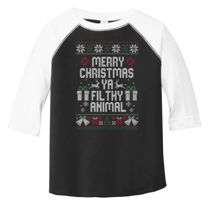 Merry Christmas Ya Filthy Animal Ugly Toddler Fine Jersey T-Shirt