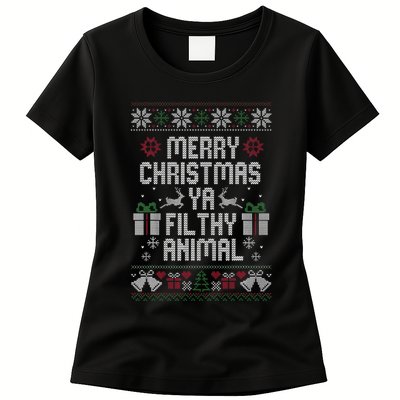 Merry Christmas Ya Filthy Animal Ugly Womens T-Shirt