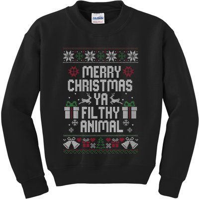 Merry Christmas Ya Filthy Animal Ugly Kids Sweatshirt