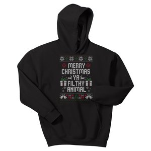 Merry Christmas Ya Filthy Animal Ugly Kids Hoodie