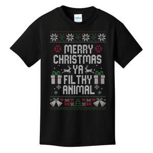 Merry Christmas Ya Filthy Animal Ugly Kids T-Shirt