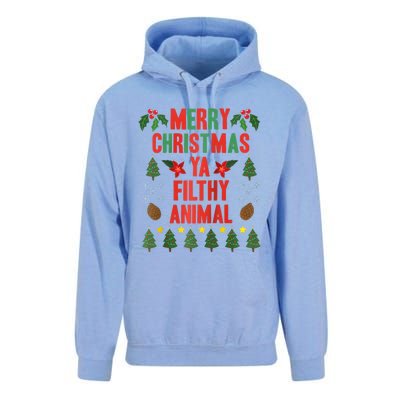 Merry Christmas Ya Filthy Animals Funny Christmas Gift Raglan Baseball Unisex Surf Hoodie