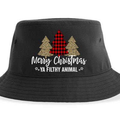 Merry Christmas Ya Filthy Animals Funny Christmas Sustainable Bucket Hat