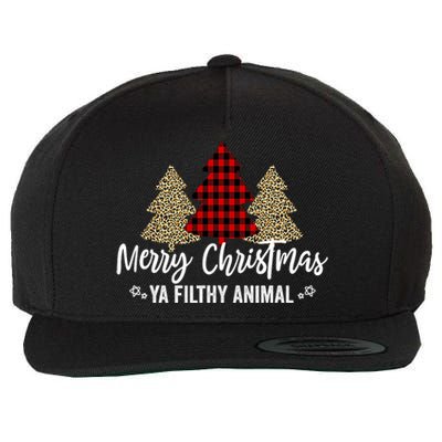 Merry Christmas Ya Filthy Animals Funny Christmas Wool Snapback Cap