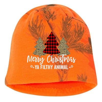 Merry Christmas Ya Filthy Animals Funny Christmas Kati - Camo Knit Beanie