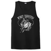 Merry Christmas YAll Funny Country Cowboy Santa Claus PosiCharge Competitor Tank