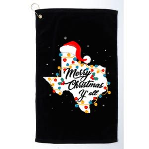 Merry Christmas Yall Texas State Texan Holiday Platinum Collection Golf Towel