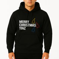 Merry Christmas Yinz With Pittsburgh Christmas Trees Funny Hoodie
