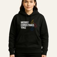 Merry Christmas Yinz With Pittsburgh Christmas Trees Funny Hoodie