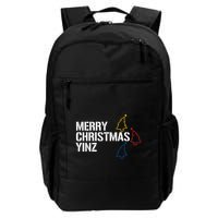 Merry Christmas Yinz With Pittsburgh Christmas Trees Funny Backpack