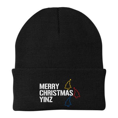 Merry Christmas Yinz With Pittsburgh Christmas Trees Funny Beanie