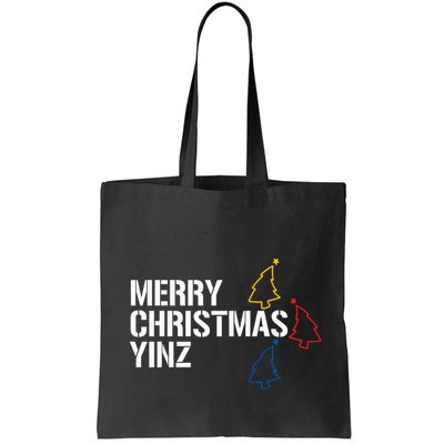 Merry Christmas Yinz With Pittsburgh Christmas Trees Funny Bag