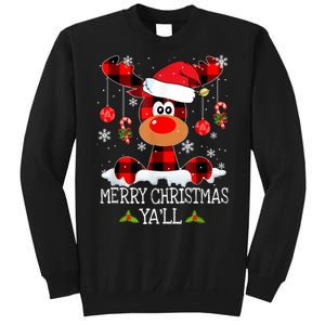 Merry Christmas Ya'll Cute Reindeer Sweatshirt