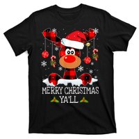 Merry Christmas Ya'll Cute Reindeer T-Shirt