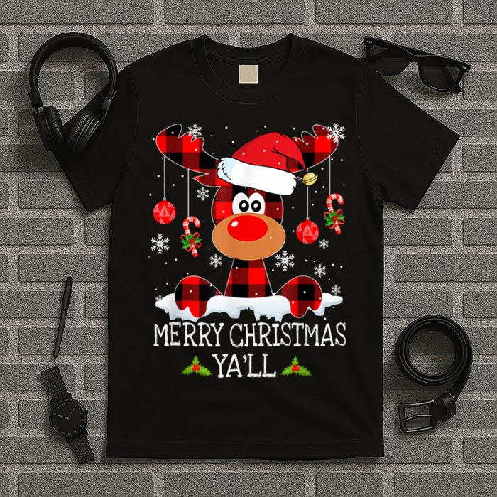 Merry Christmas Ya'll Cute Reindeer T-Shirt