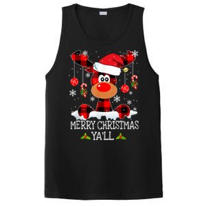 Merry Christmas Ya'll Cute Reindeer PosiCharge Competitor Tank