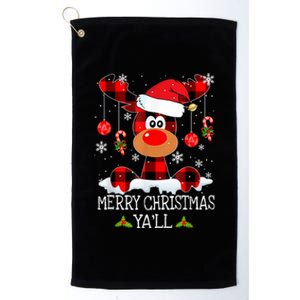 Merry Christmas Ya'll Cute Reindeer Platinum Collection Golf Towel