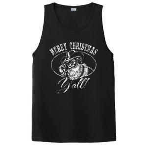 Merry Christmas Y'all Funny Country Cowboy Santa Claus  PosiCharge Competitor Tank