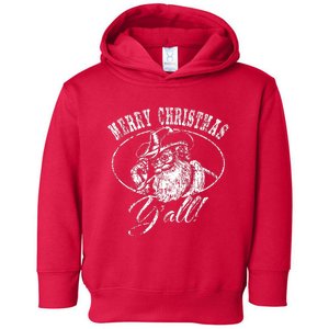 Merry Christmas YAll Funny Country Cowboy Santa Claus Toddler Hoodie