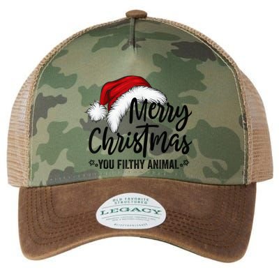 Merry Christmas You Filthy Animals Funny Christmas Xmas Legacy Tie Dye Trucker Hat