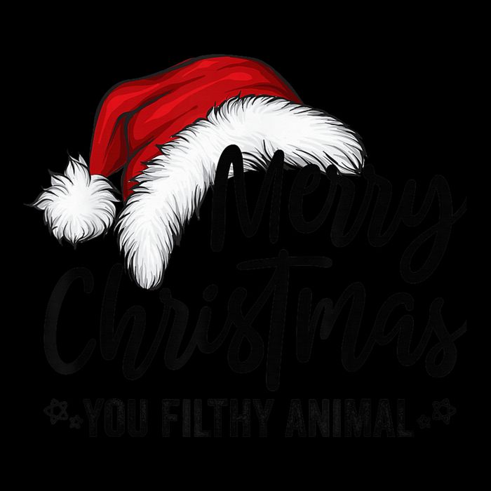 Merry Christmas You Filthy Animals Funny Christmas Xmas Flat Bill Trucker Hat