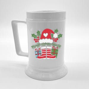 Merry Christmas YAll Western Country Cowboy Boots Beer Stein