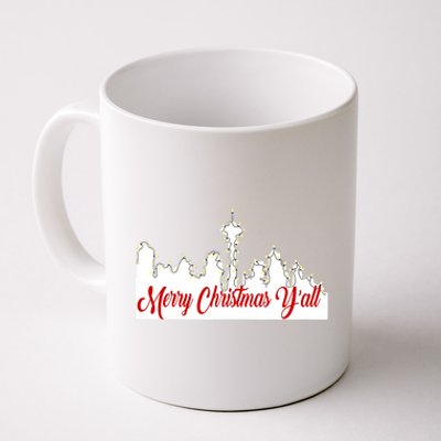 Merry Christmas YAll Funny Seattle Holidays Us Map Coffee Mug